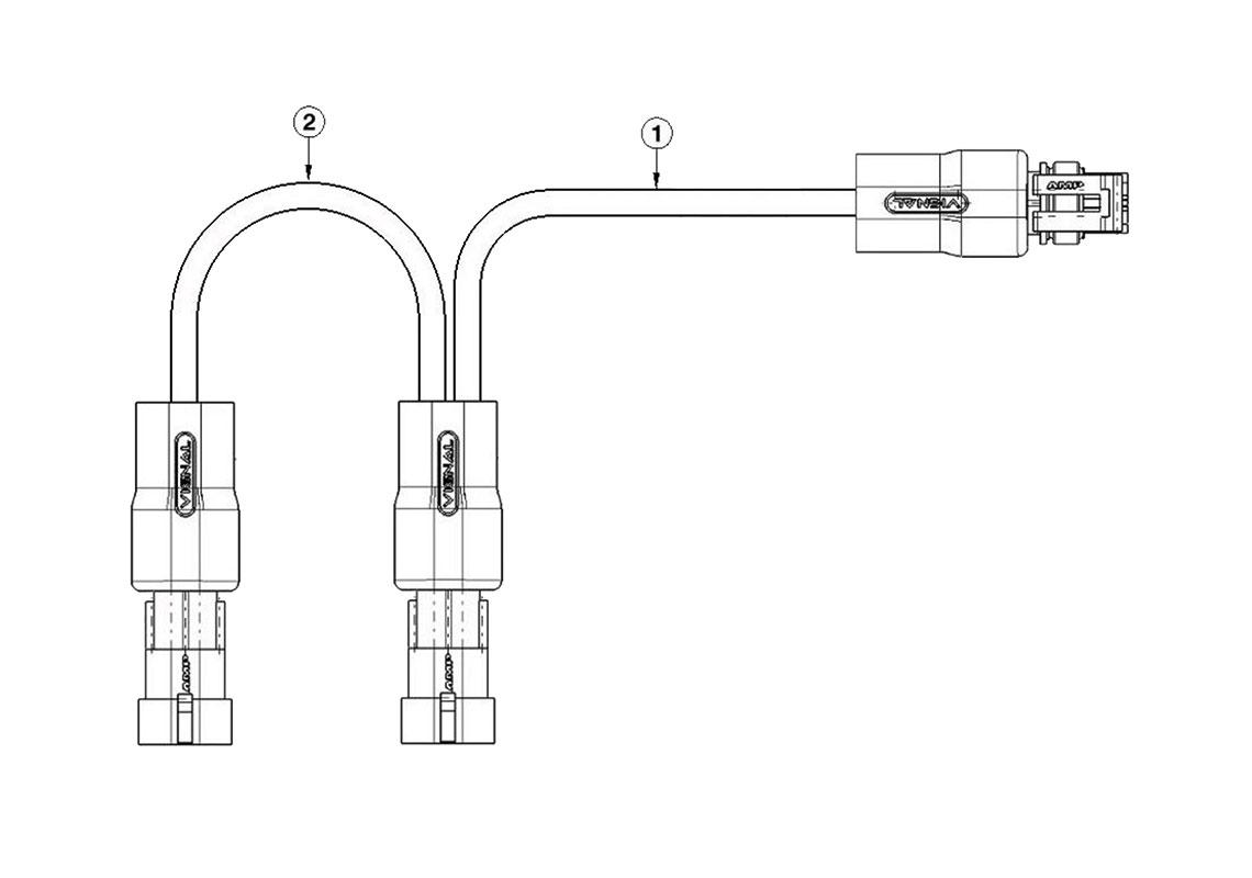 Connecting cable 2-way superseal